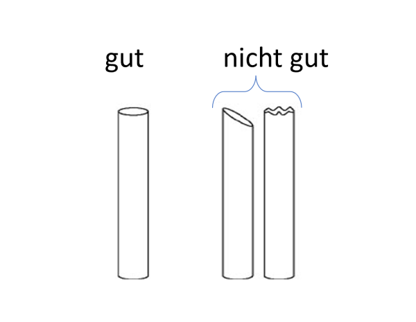 Säulenanschnitt gut und nicht gut